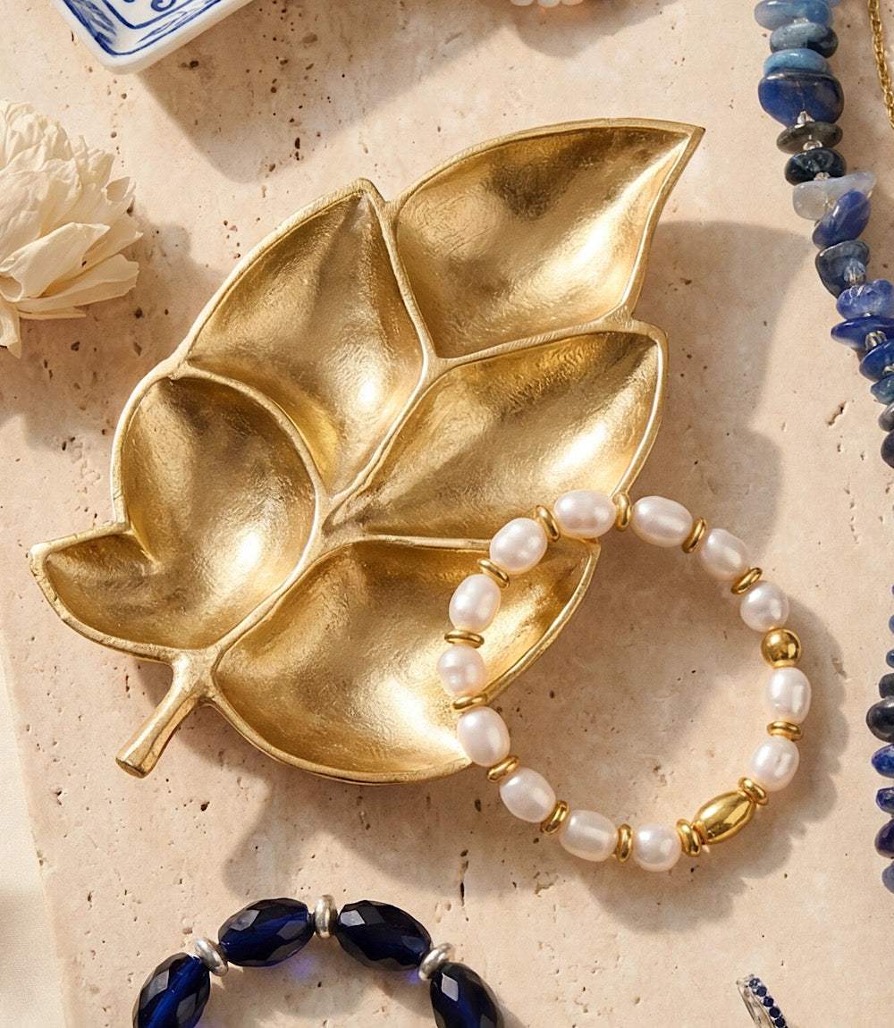 Golden Chestnut Leaf Tray