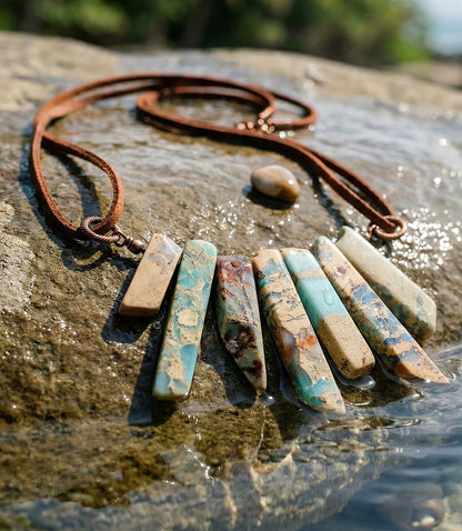 Jasper Slab Necklace