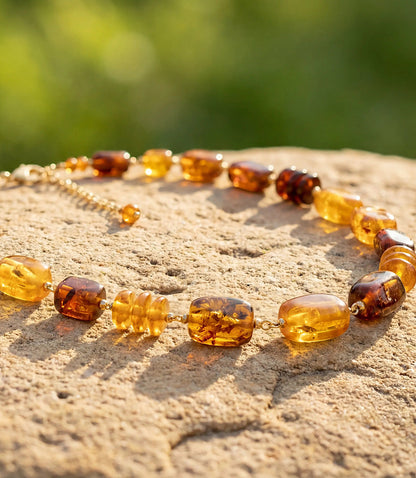 Amber Link Necklace