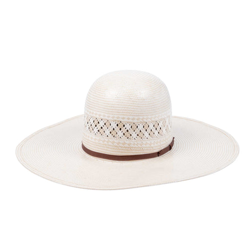 American Two Tone Vented  5" Open Crown Straw Hat