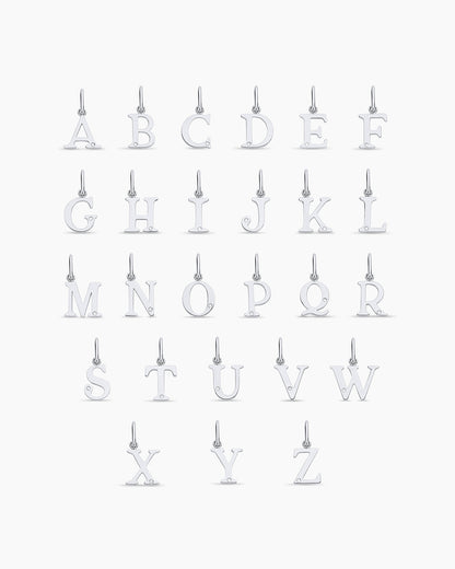 14K Diamond Vintage Alphabet Charm