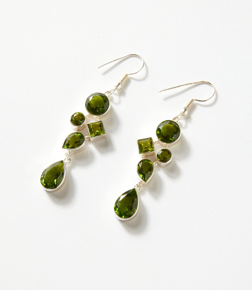 Gemstone Dangle Earrings