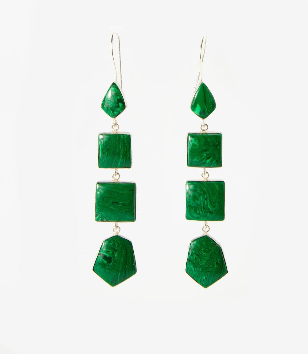 Malachite Statement Earrings