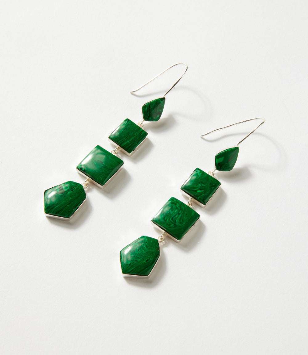Malachite Statement Earrings
