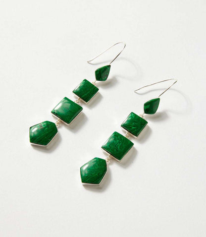 Malachite Statement Earrings