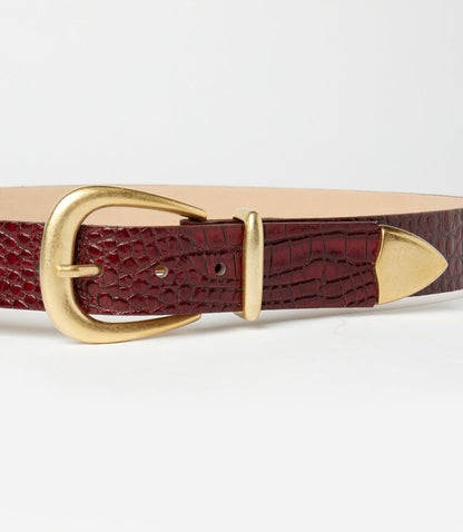Streets Ahead Crocodile Leather Buckle Belt