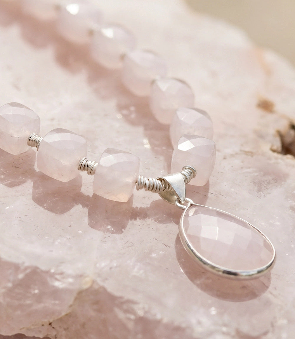 Pink Opal Statement Necklace