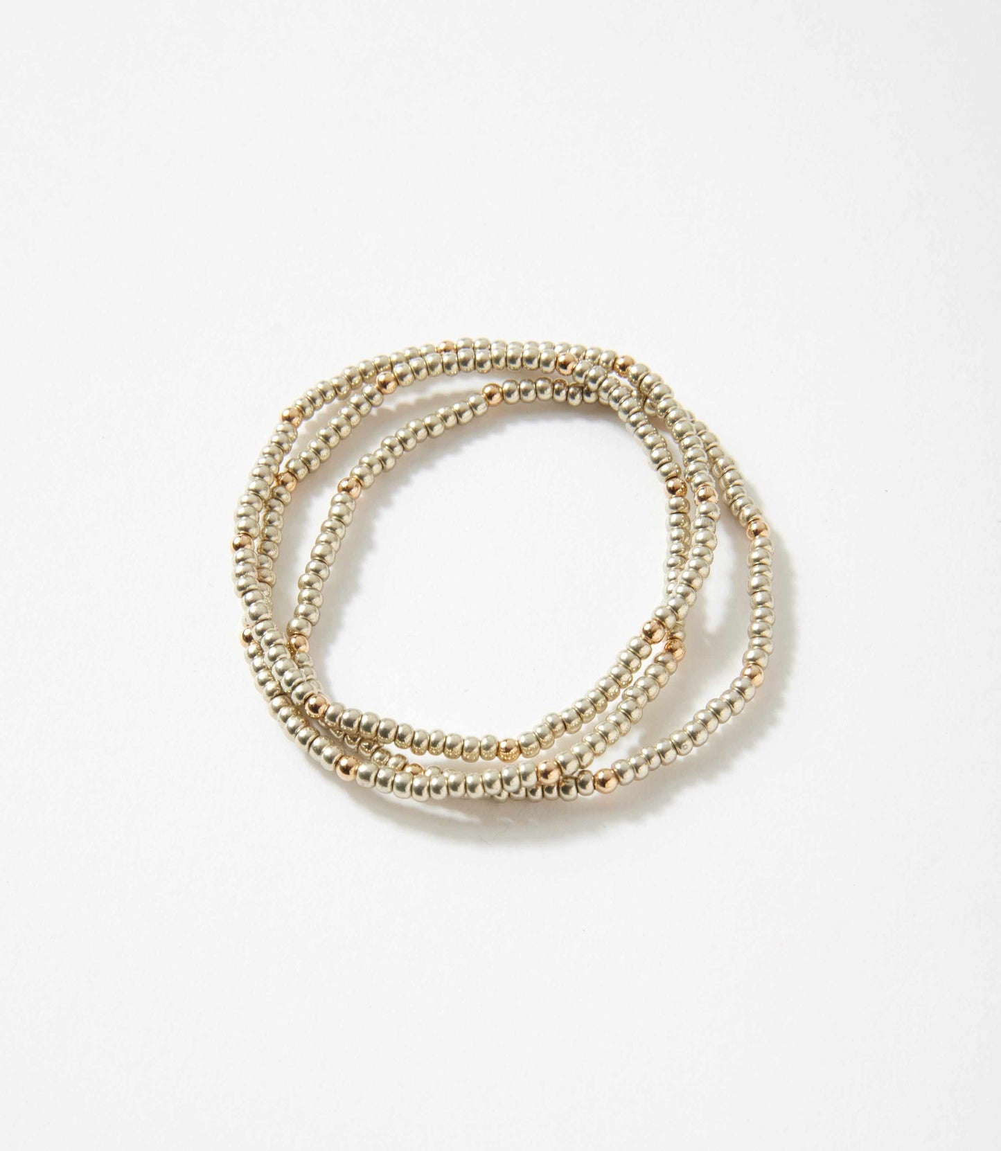 Beaded Crystal Bracelets, Set Of 3