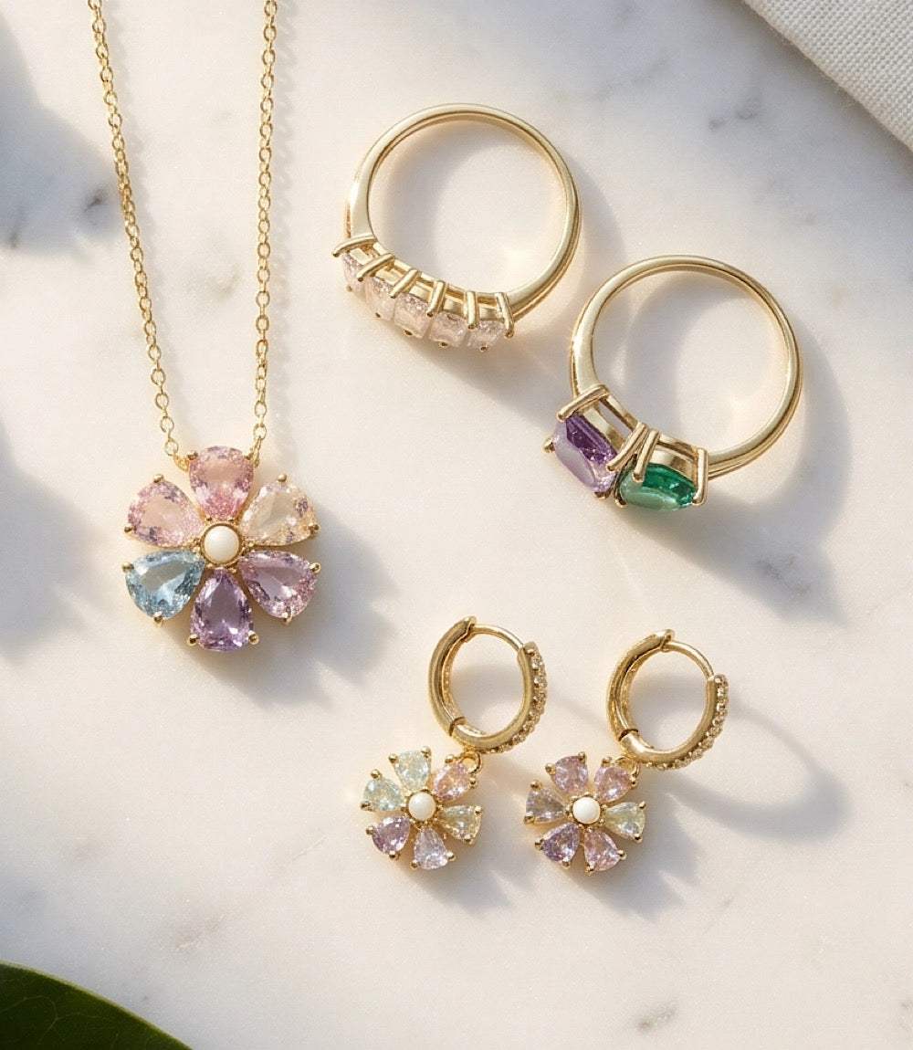 Crystal Pinwheel Necklace