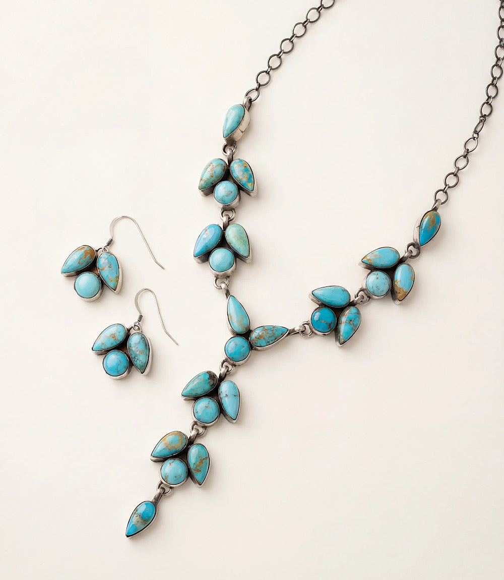 Turquoise Teardrop Cluster Set