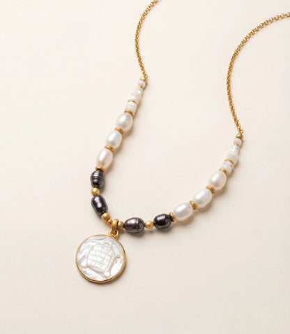 Sea Turtle Charm Mother Of Pearl Pendant Necklace