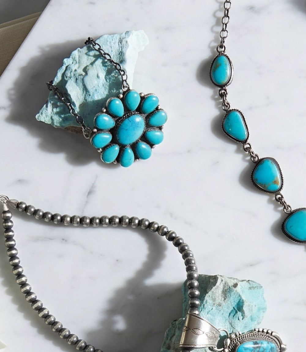 Kingman Turquoise Pendant Necklace