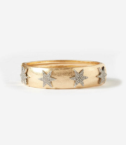Crystal Starburst Bangle Bracelet