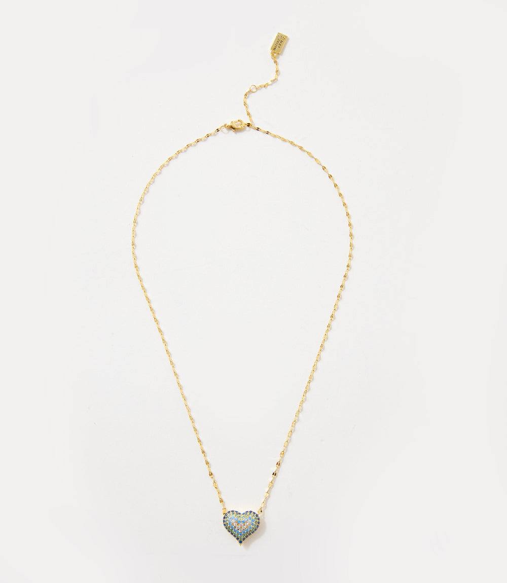 Ombré Crystal Heart Necklace