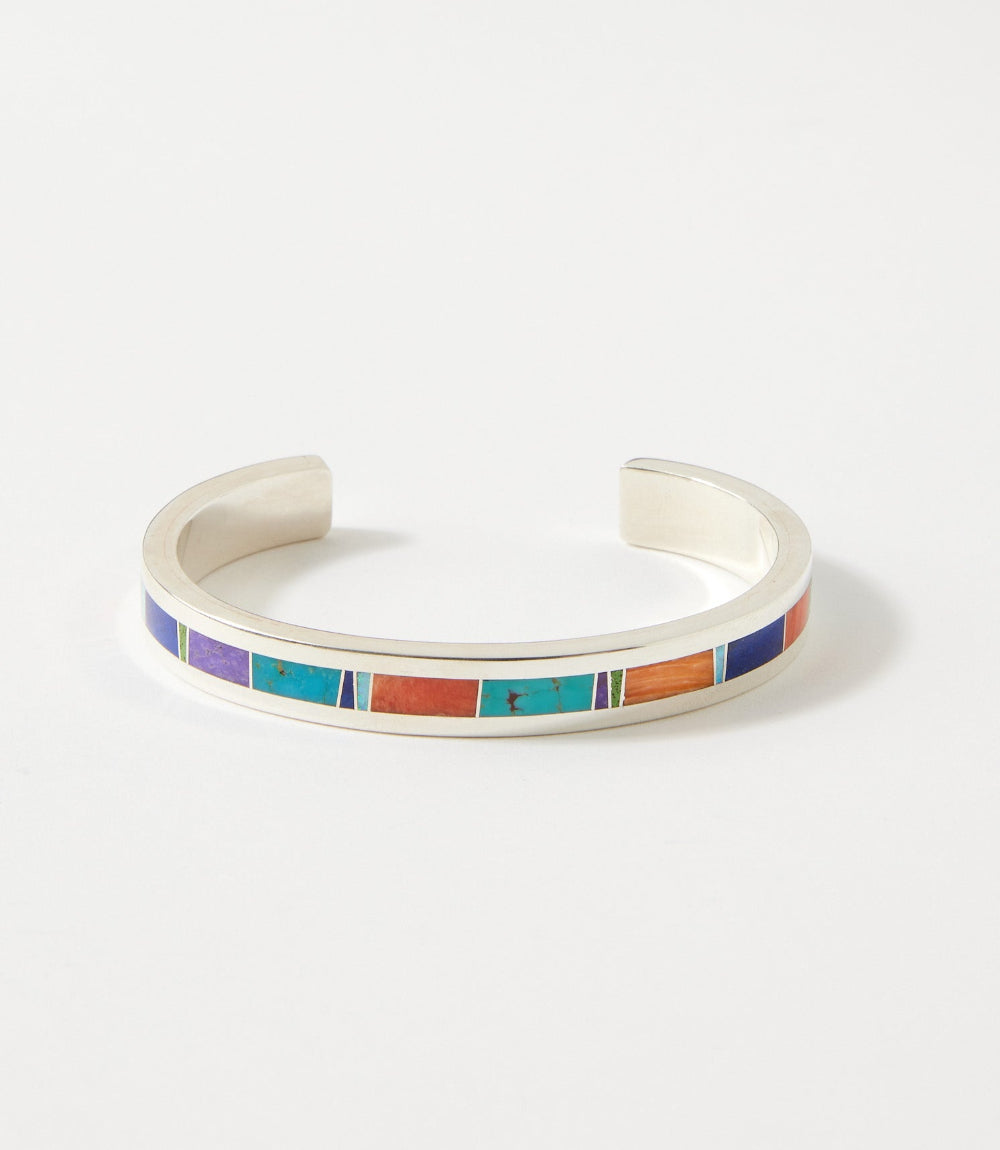 Multistone Turquoise Inlay Cuff Bracelet
