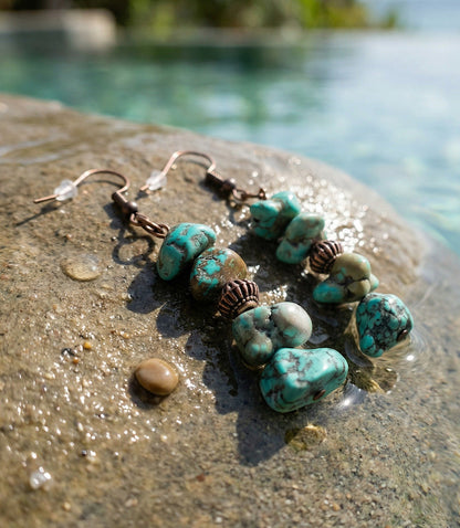 Stacked Turquoise Earrings