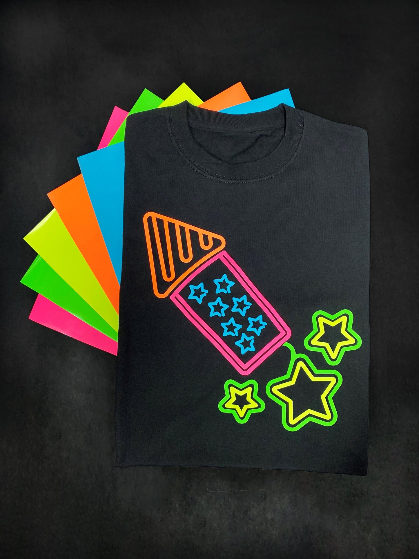 12" Siser Easy Glow Neon Orange Heat Transfer Vinyl (HTV)