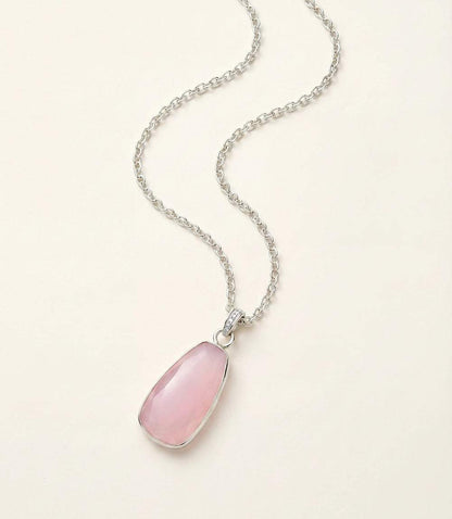 Pink Opal Pendant Necklace