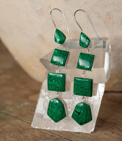Malachite Statement Earrings