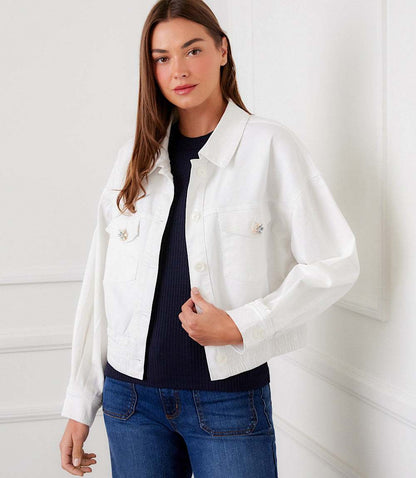 Novelty Button Jean Jacket