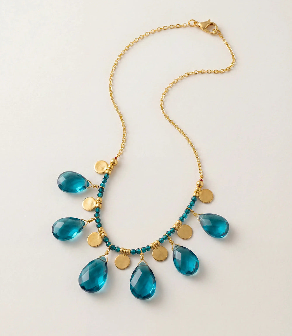 Teal Topaz Statement Necklace