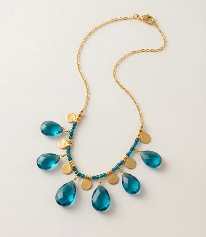 Teal Topaz Statement Necklace