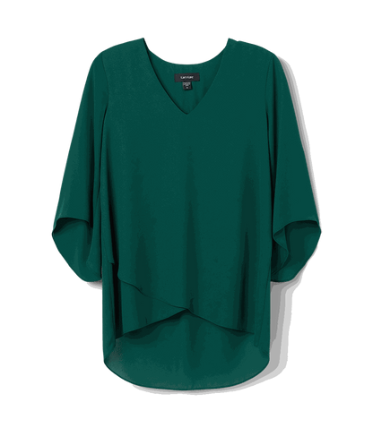 Petite Size Bracelet Sleeve Asymmetric Top