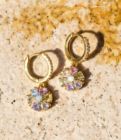Crystal Pinwheel Earrings