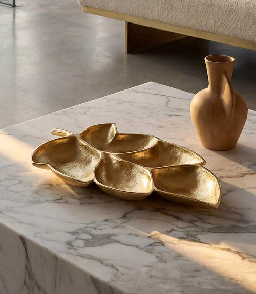Golden Chestnut Leaf Tray