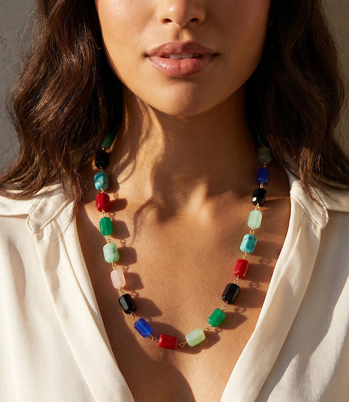Beaded Gemstone Necklace