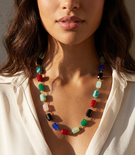 Beaded Gemstone Necklace