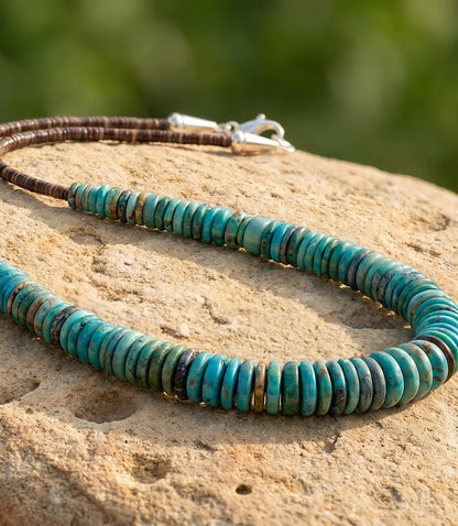 Single Strand Graduated Turquoise Necklace