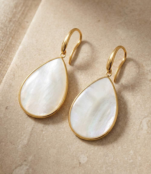 Mother of Pearl Teardrop Earrings