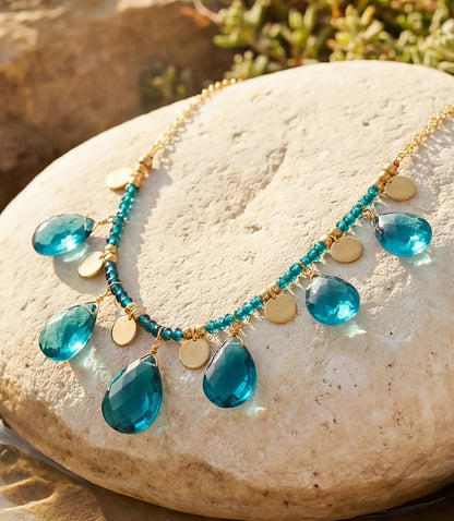 Teal Topaz Statement Necklace