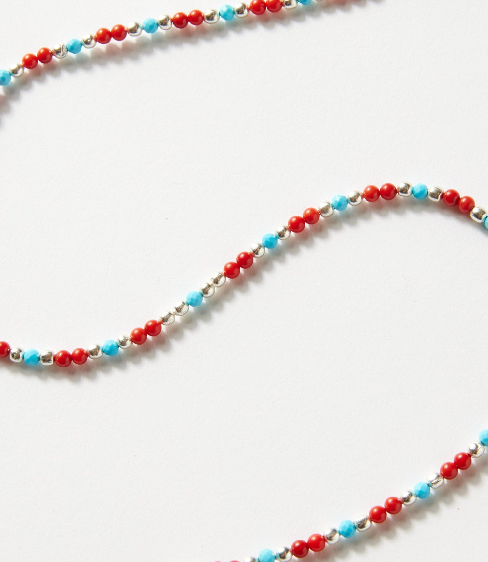 Turquoise And Red Coral Necklace