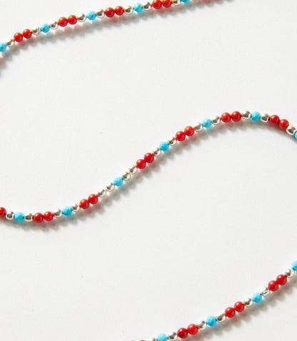 Turquoise And Red Coral Necklace