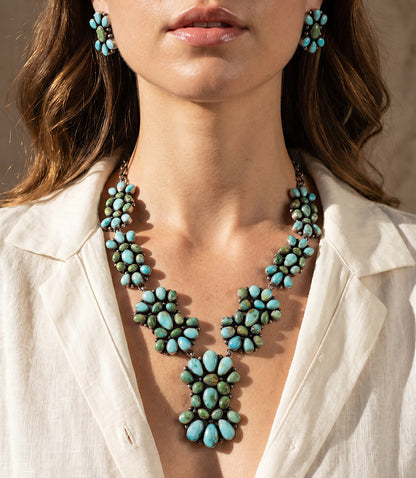 Sonoran Gold Turquoise Necklace And Earring Set