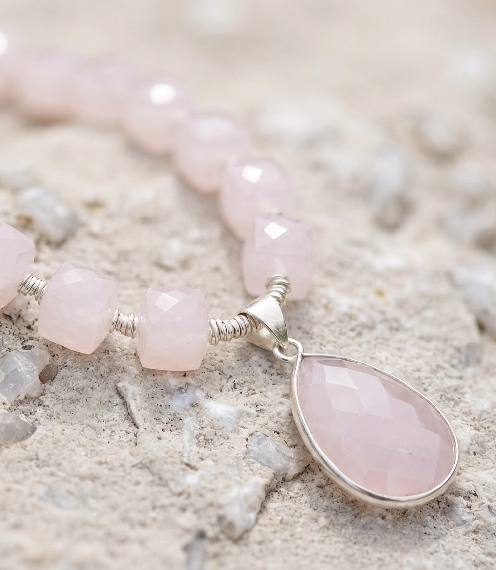 Pink Opal Statement Necklace