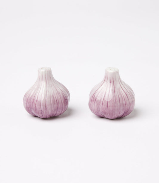 Garlic Salt And Pepper Shaker Set
