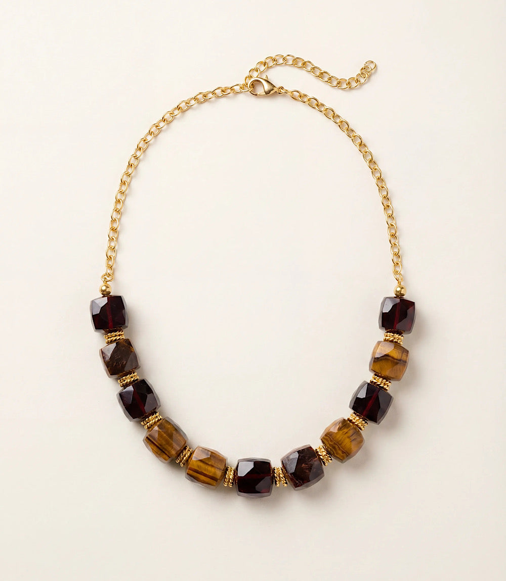 Tigers Eye Link Necklace