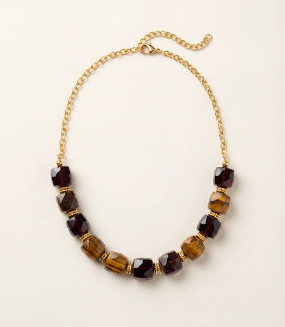 Tigers Eye Link Necklace
