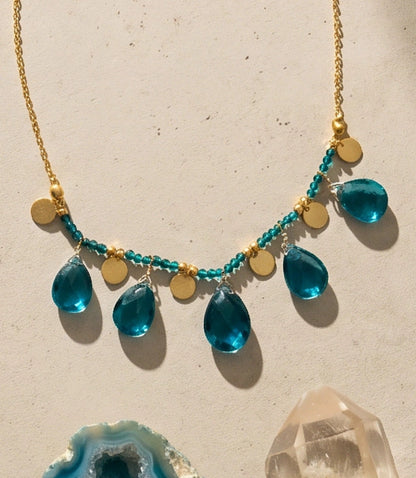 Teal Topaz Statement Necklace