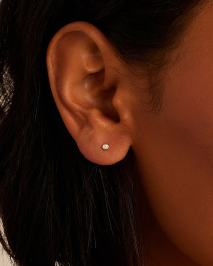 14K Classic Diamond Studs