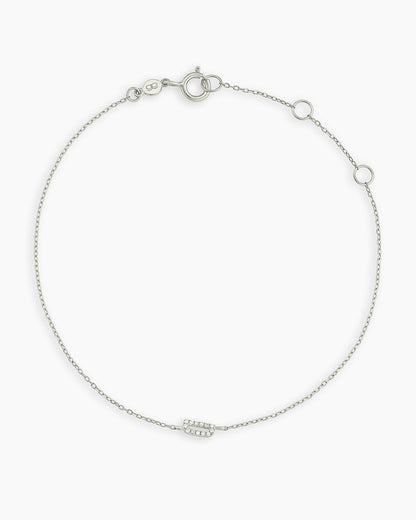 14K Diamond Pavé Alphabet Bracelet