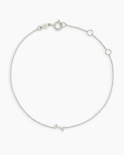 14K Diamond Pavé Alphabet Bracelet