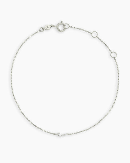 14K Diamond Pavé Alphabet Bracelet