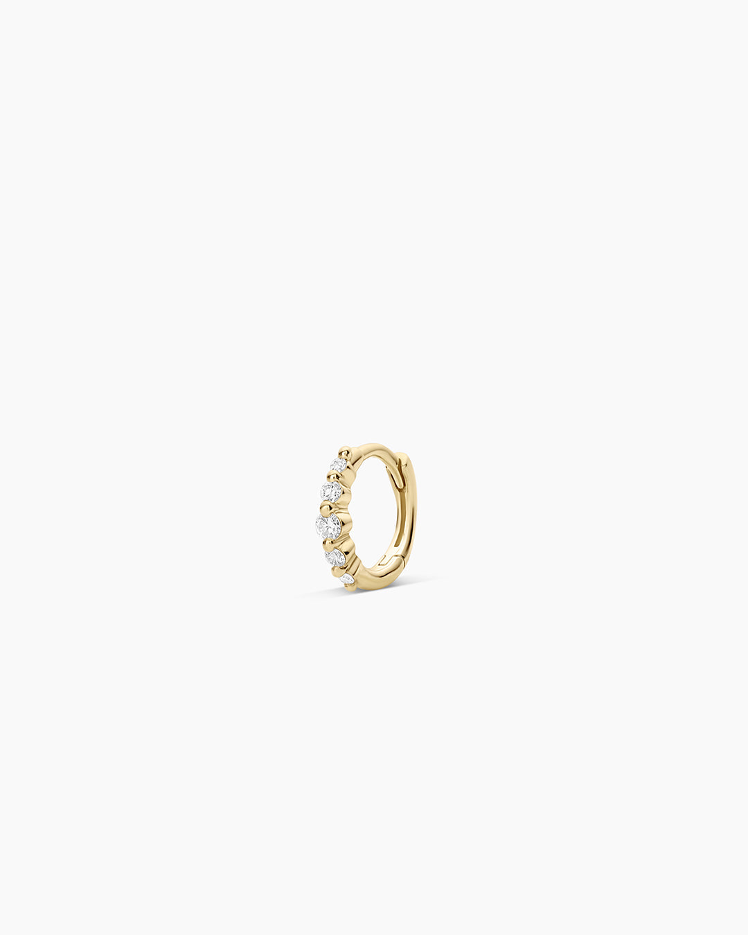 14K Elle Diamond Row Single Huggie