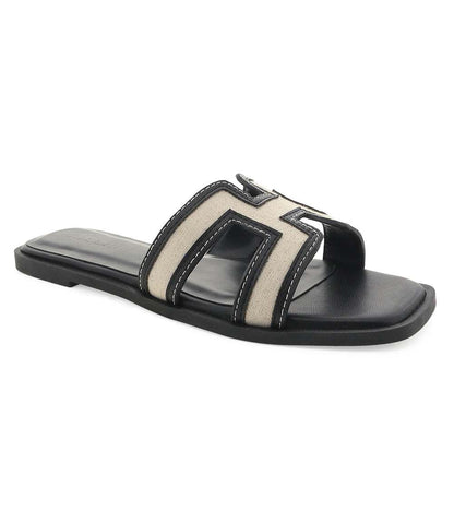 Billini Gordy Cut Out Slide Sandals