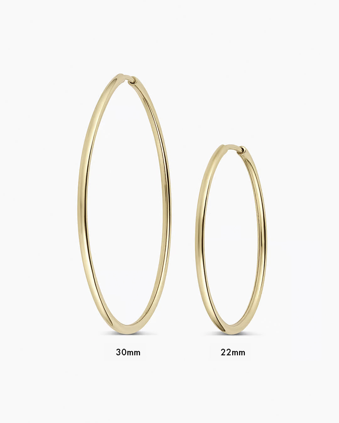 14K Gold Classic Hoops