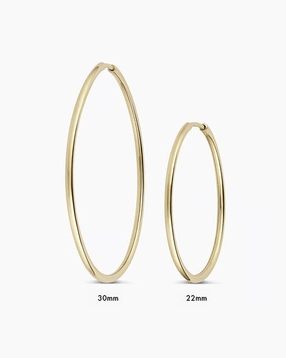 14K Gold Classic Hoops